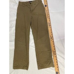 Chaps‎ Boy Youth Khaki Chino Pants Size 7 Uniform Pockets Adjustable Waist